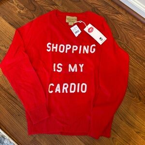 NWT Shopping is my Cardio sweater